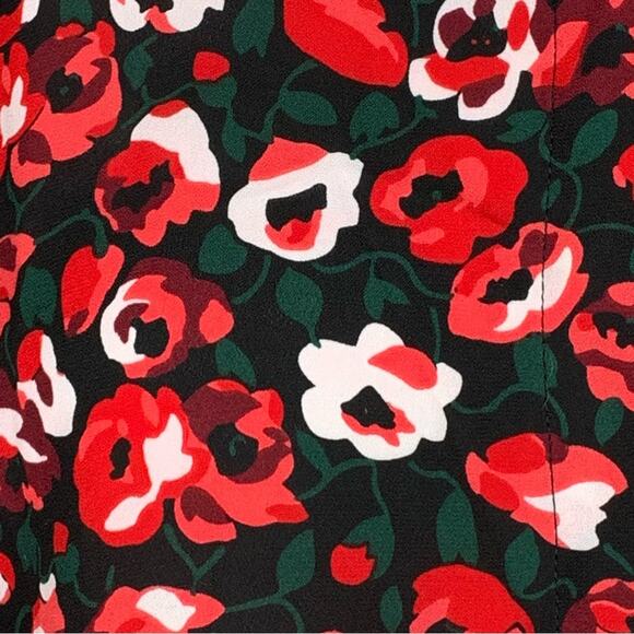 Lauren Ralph Lauren Ruffle Top Roses Print Button Down Long Sleeve Size Petite M - Picture 10 of 12